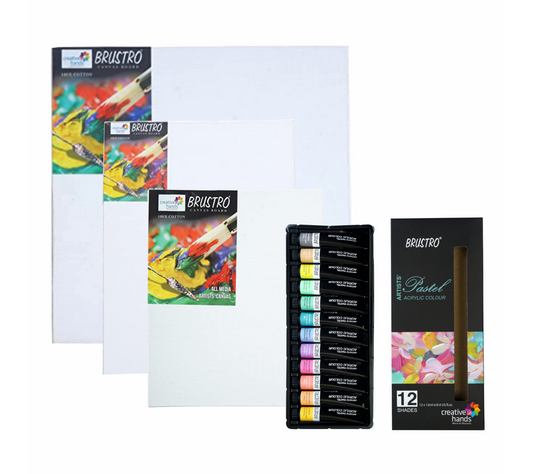 MozArt Supplies Acrylic Paint Set - 24 Colors 12 Milliliter Tubes