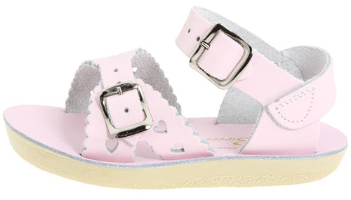 pink salt water sandals