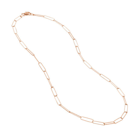 Refined Paperclip Chain 16 / Rose Gold