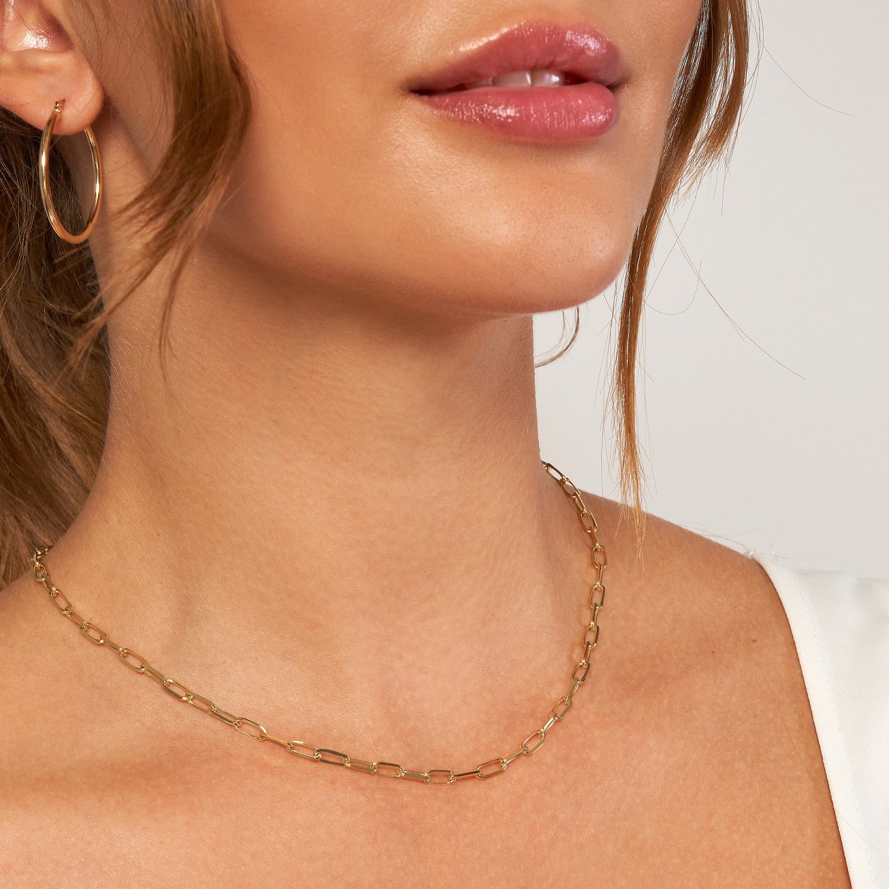 Paperclip Necklace 14k rose gold | naturesparkle