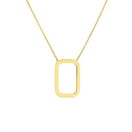 14K Gold Necklace, Pettie Carabiner Links Adjustable Necklace