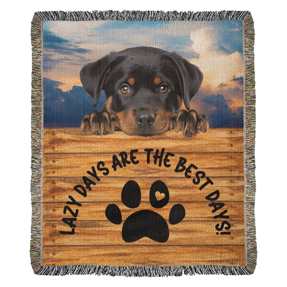 Rottweiler Heirloom Woven Blanket
