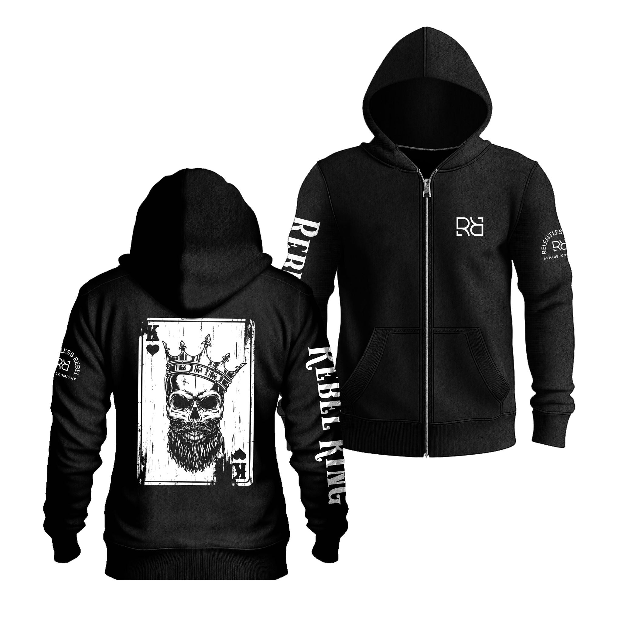 Rebel King | "Rebel Ace" | Zip Up Hoodie