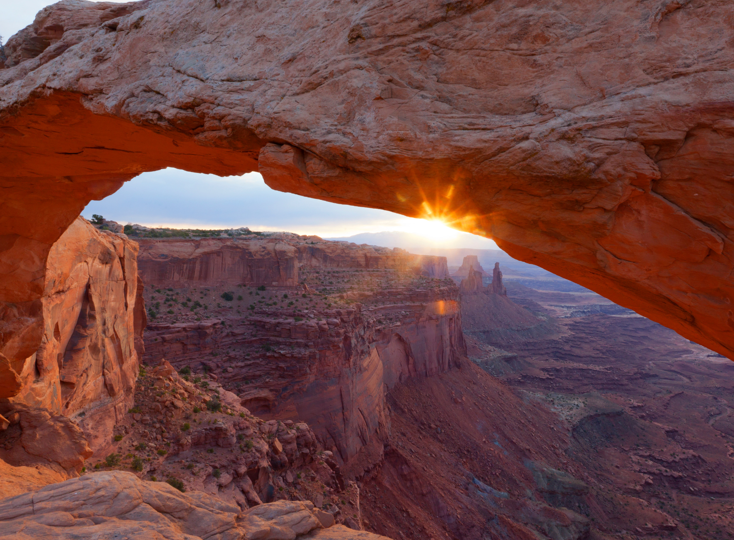 The red rocky mountains of Canyon Lands National Park, Utah.