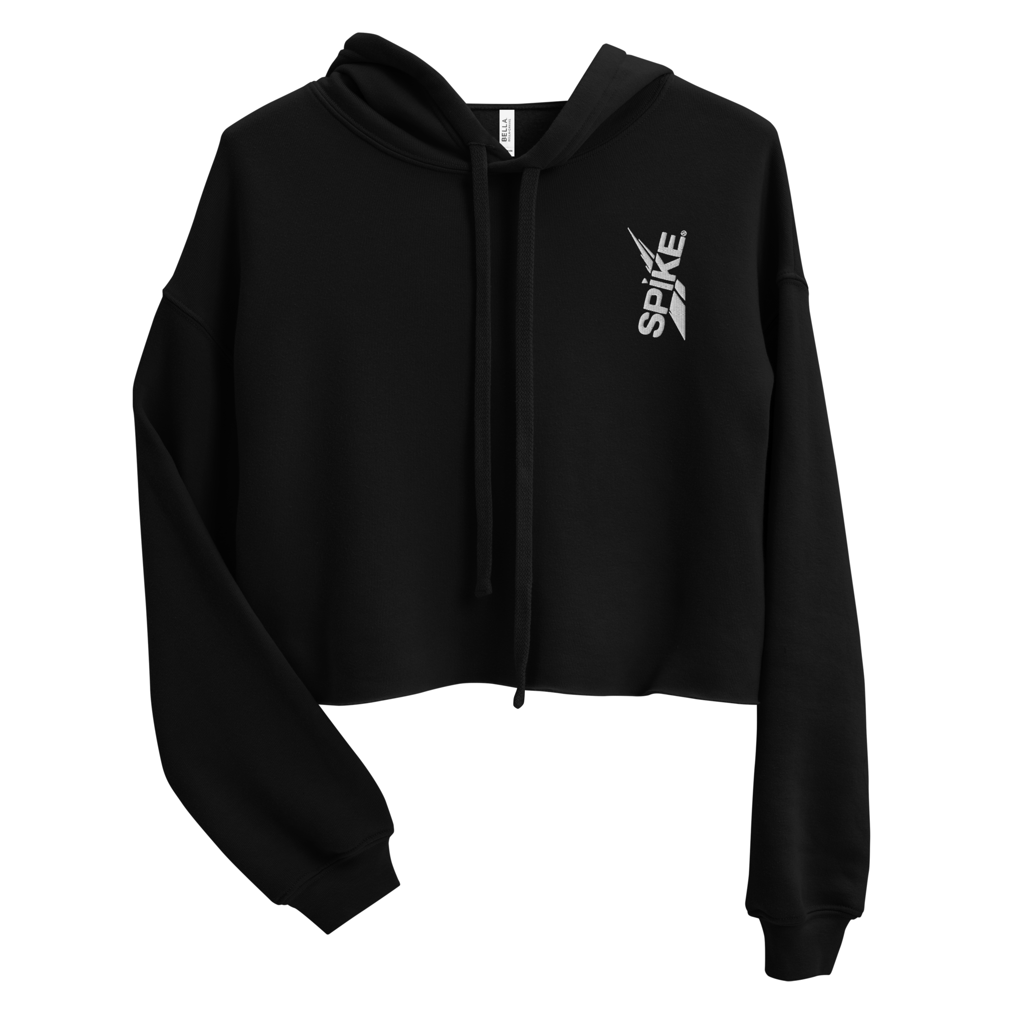 Women's Cropped Hoodie - White Logo - GetSpiked product image