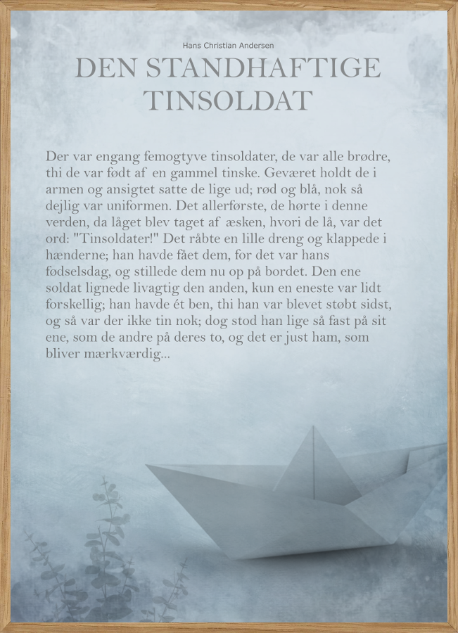 Billede af DEN STANDHAFTIGE TINSOLDAT - THE STORY - Børneplakater - Living Nature