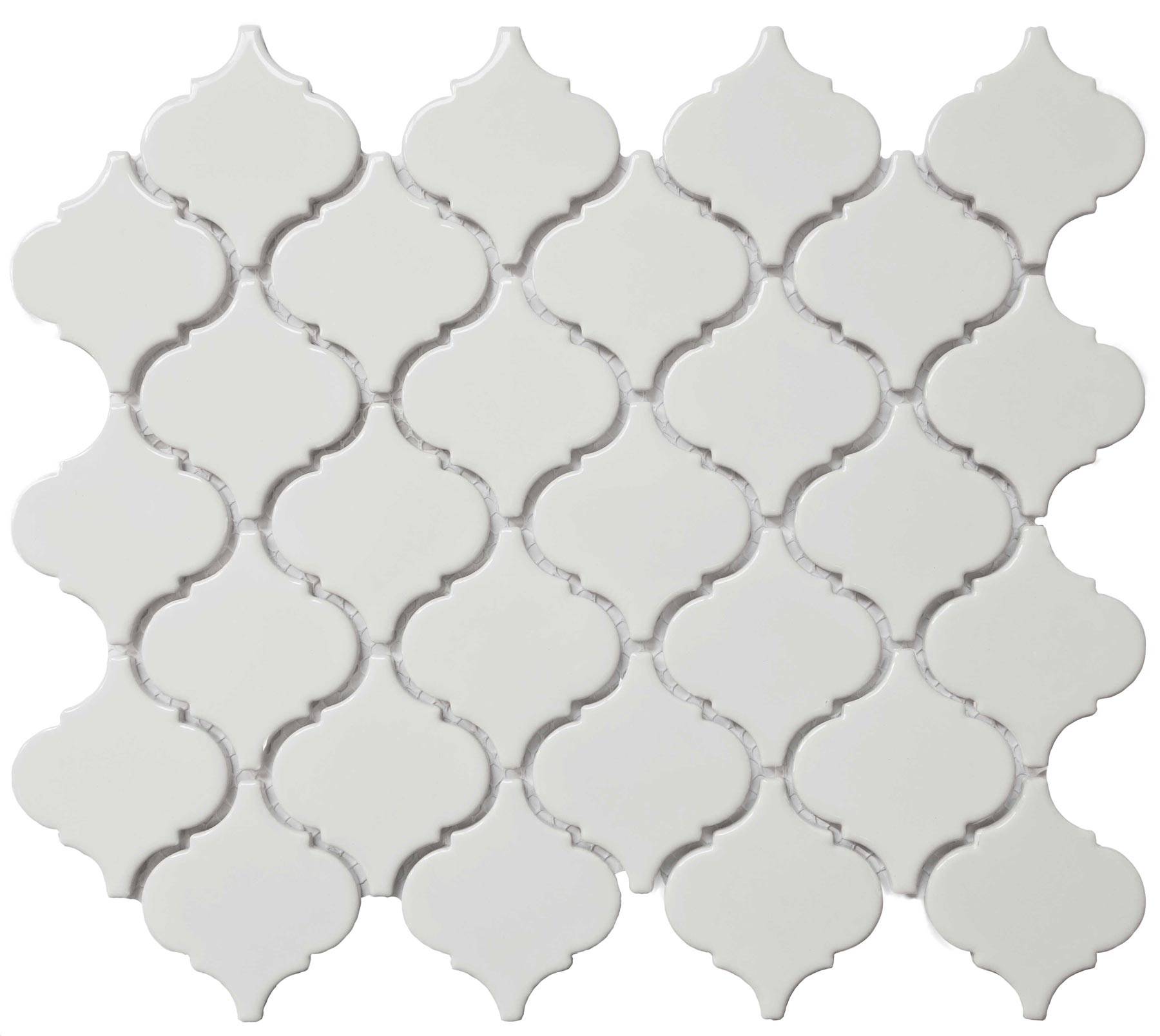 Cc Mosaics White 12x12 Lantern 2 Porcelain Mosaic Tile