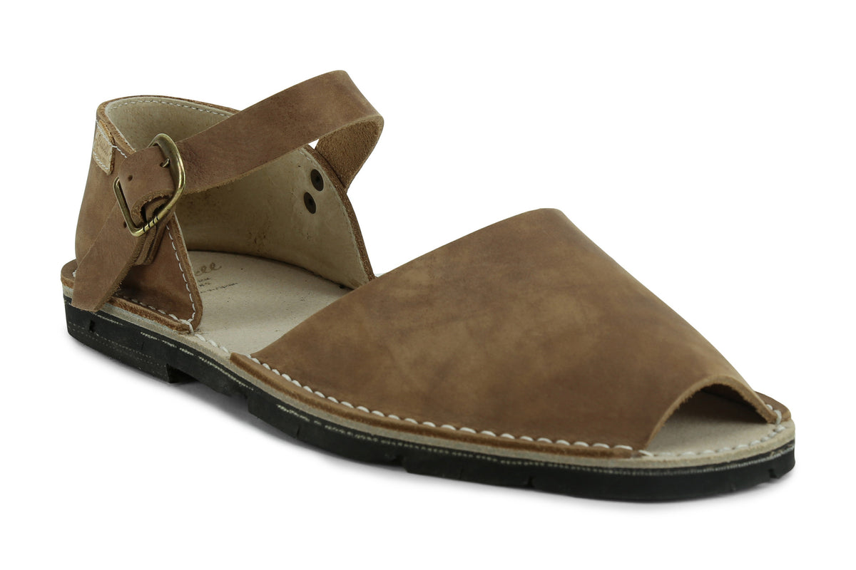 Castell Avarcas Men's Fraileras Nut Leather Monk Strap Sandals - THE ...