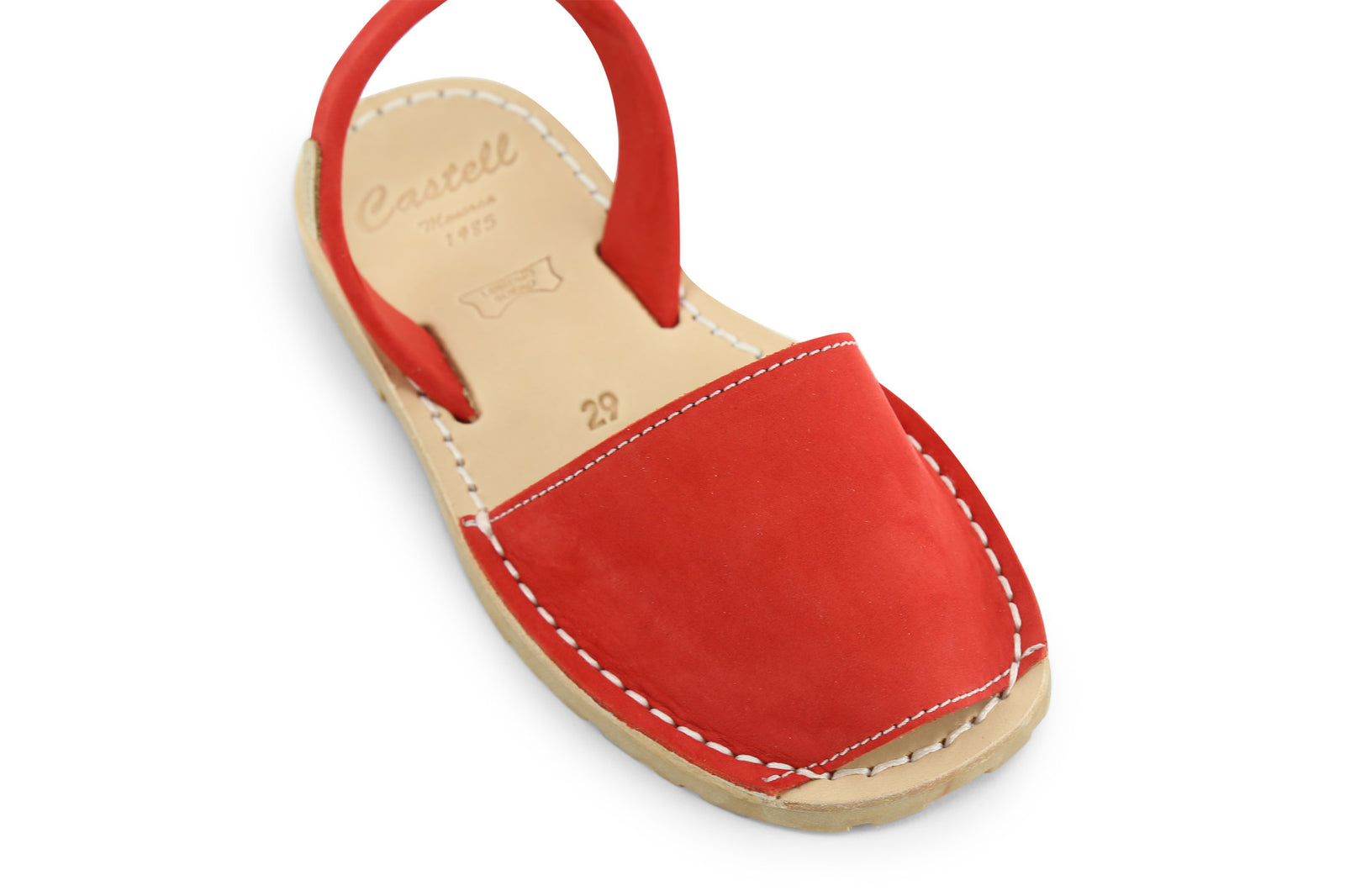 Castell Avarcas Kids Classics Pomodoro Leather Slingback Sandals - THE ...