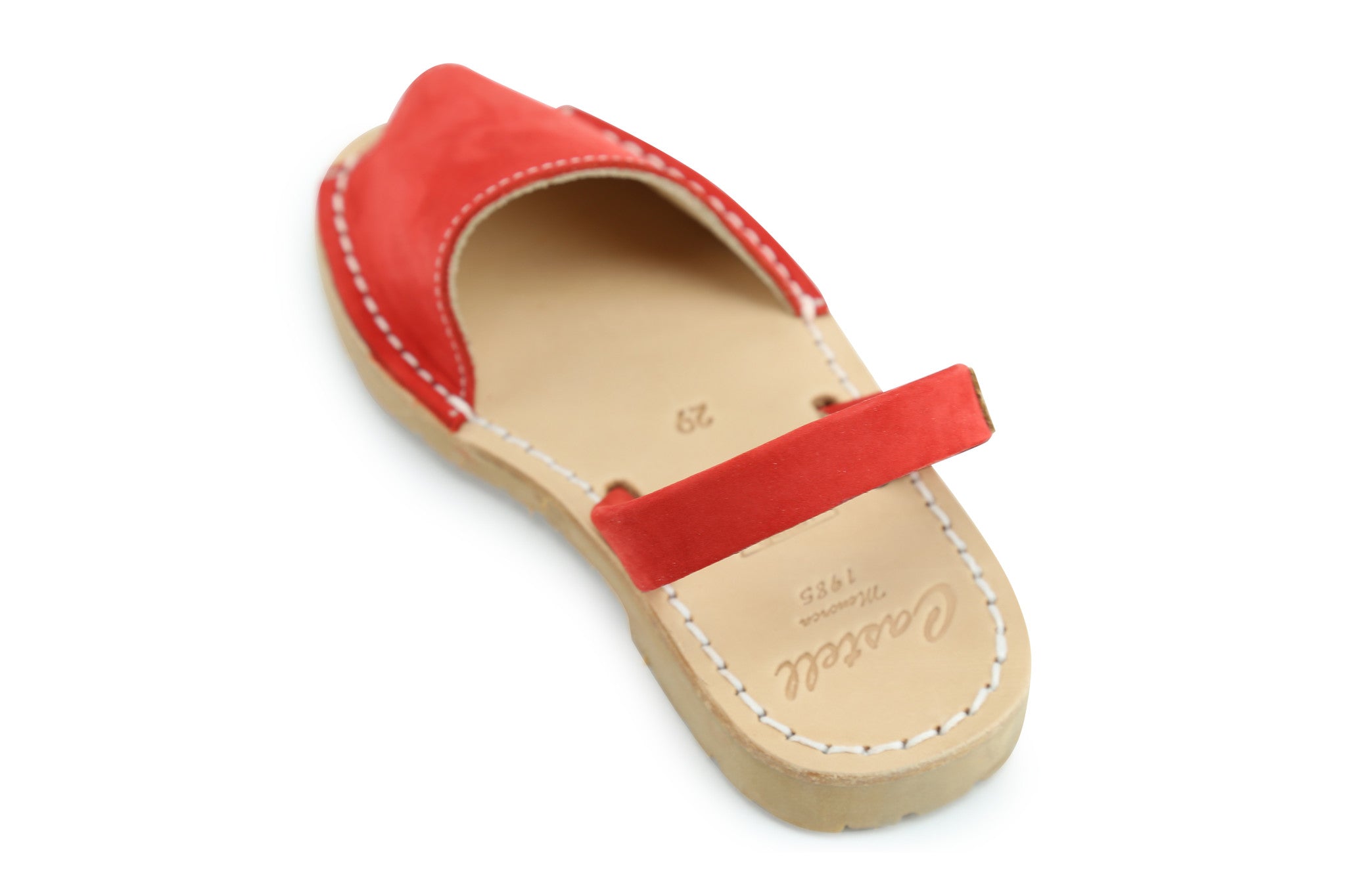 Castell Avarcas Kids Classics Pomodoro Leather Slingback Sandals - THE ...