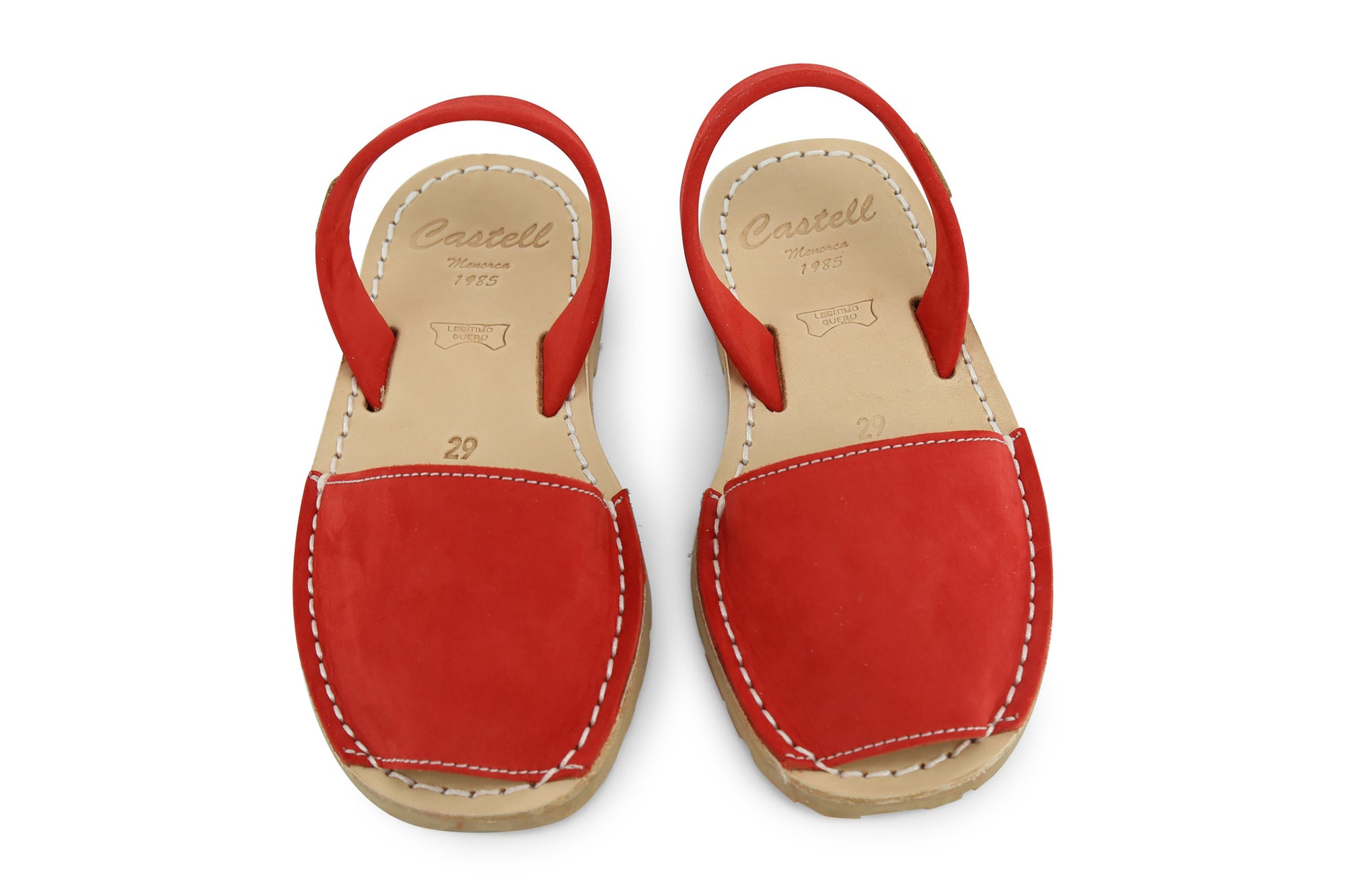 Castell Avarcas Kids Classics Pomodoro Leather Slingback Sandals - THE ...