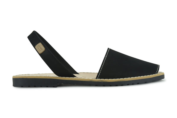 Castell Avarcas Women's Classics Black Leather Slingback Sandals - THE ...