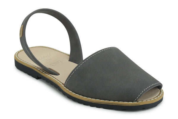 Castell Avarcas Women's Classics Grey Leather Slingback Sandals - THE ...