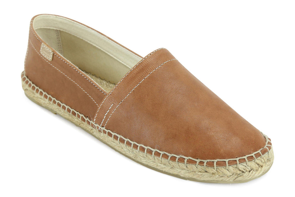 Castell Women's Brown Leather Espadrilles - THE AVARCA STORE