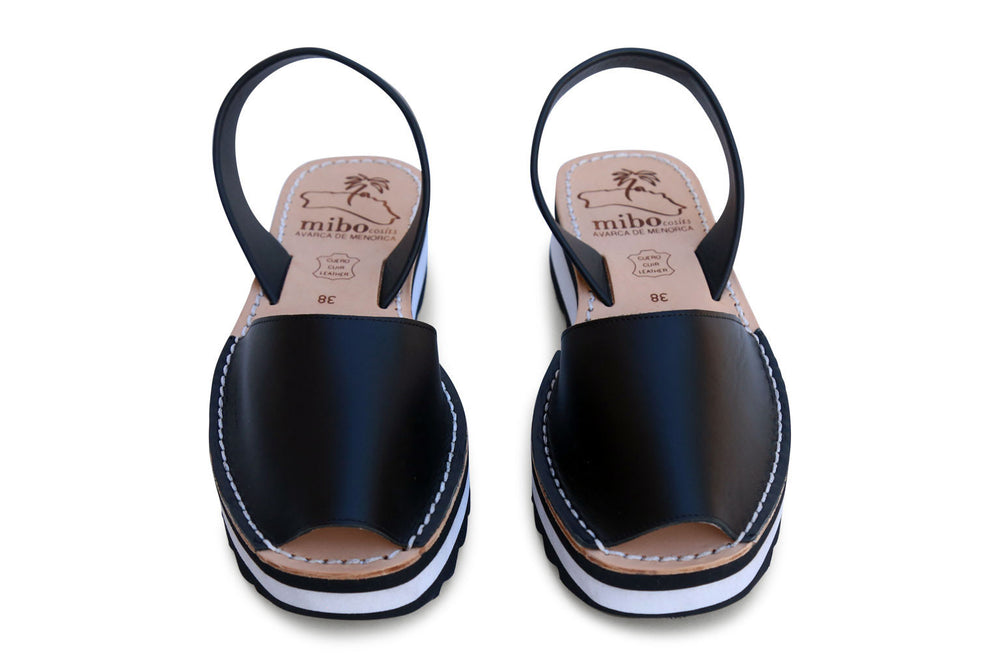 Mibo Sport Avarcas Black Menorcan Sandals - THE AVARCA STORE