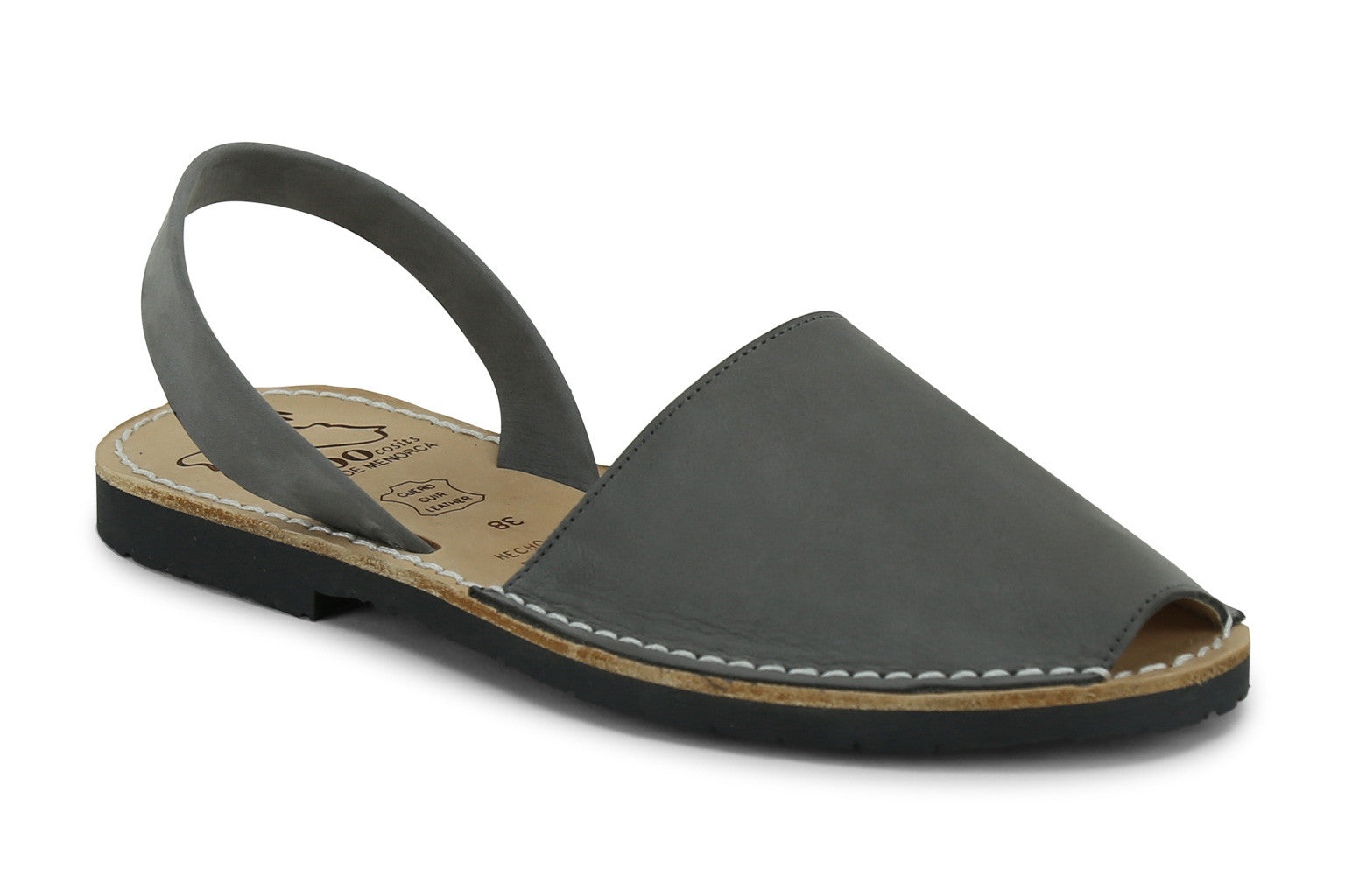 Mibo Avarcas Women's Classics Gray Leather Slingback Sandals - THE ...