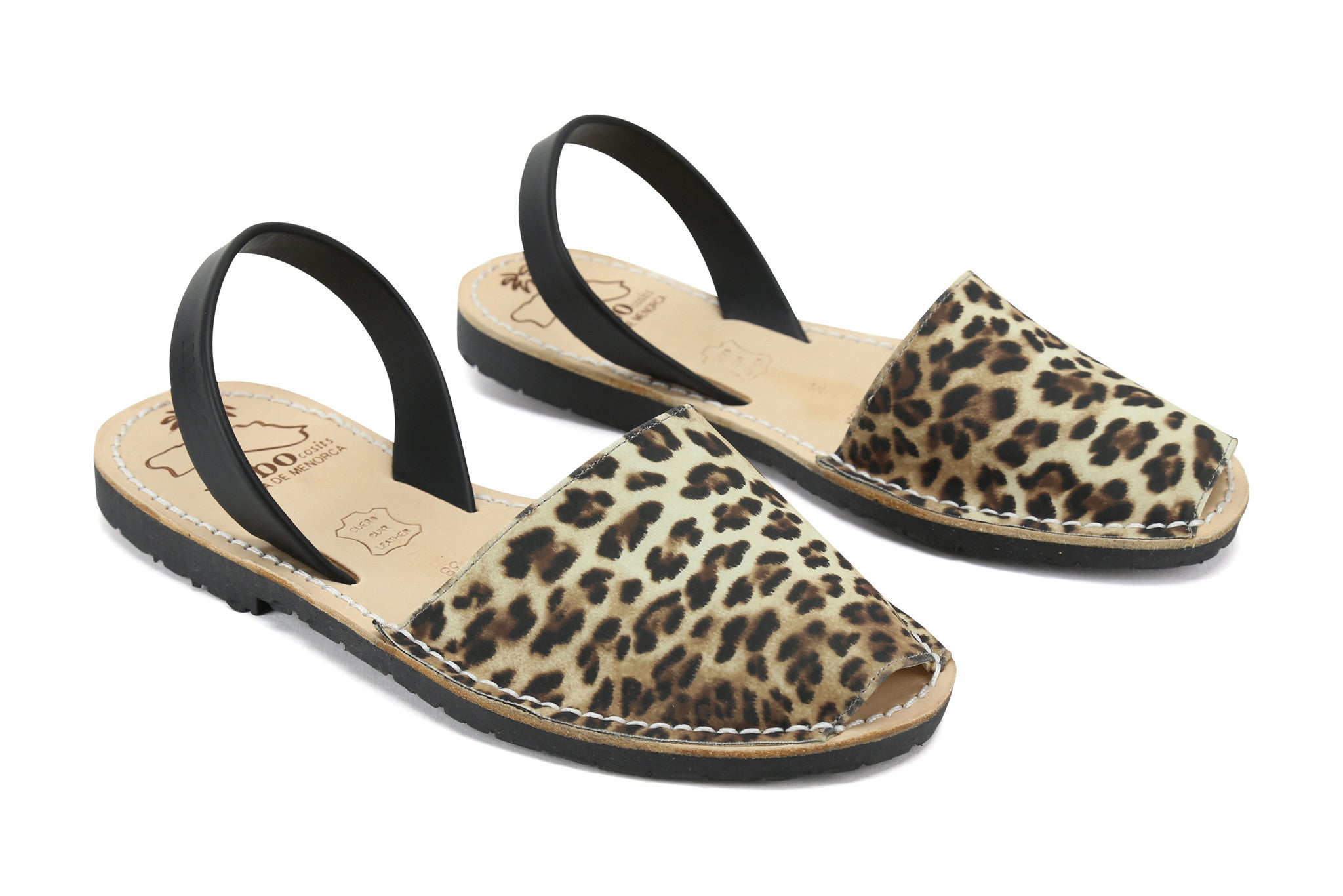 Mibo Avarcas Women's Leopard Faux Print Leather Slingback Sandals - THE ...