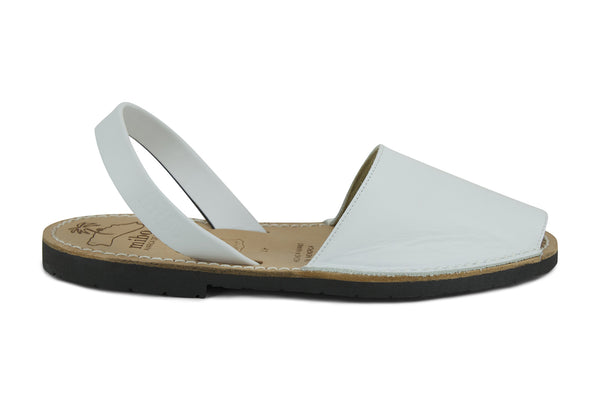 Mibo Avarcas Women's Classics White Leather Slingback Sandals - THE ...