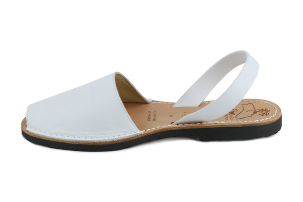 Mibo Avarcas Women's Classics White Leather Slingback Sandals - THE ...