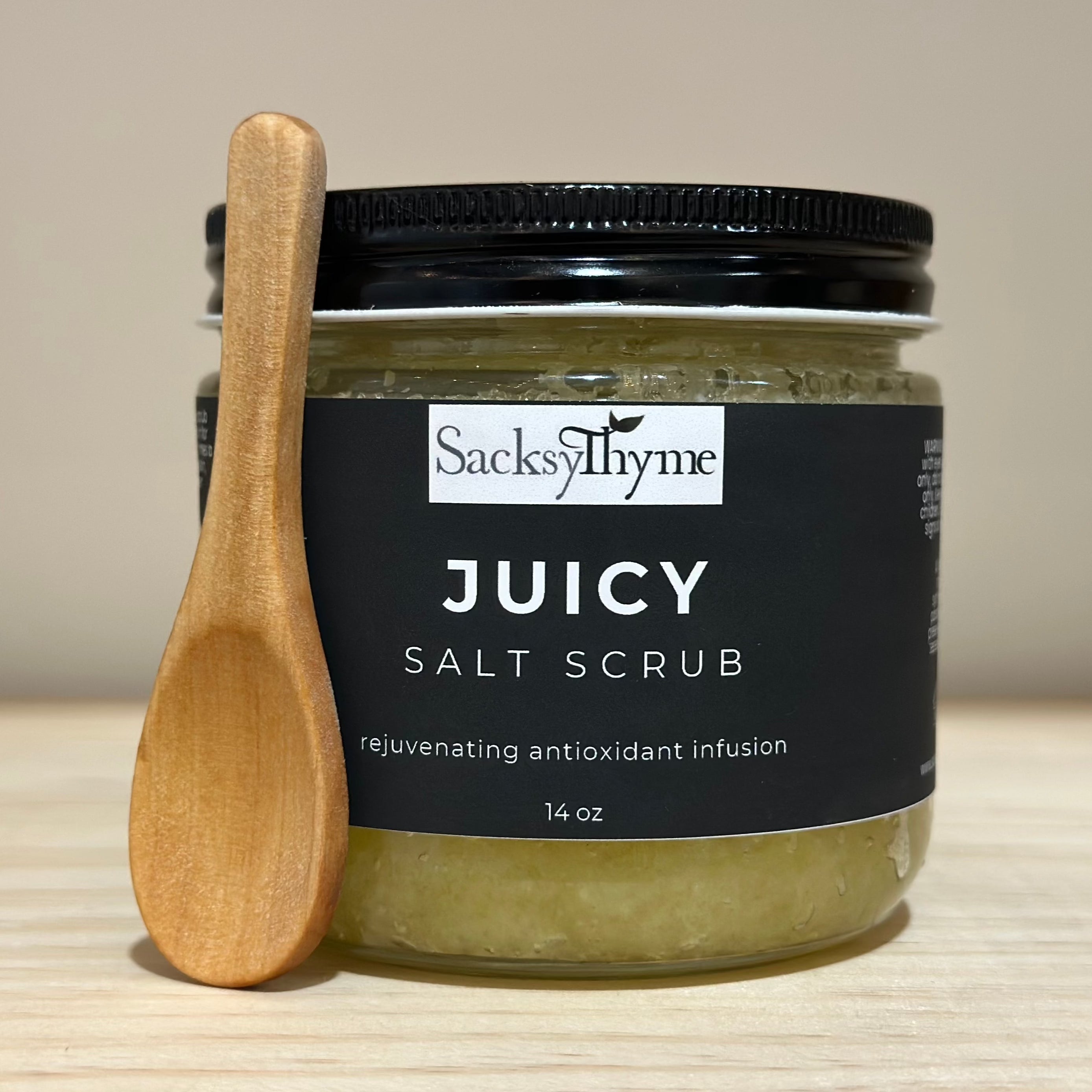 SacksyThyme's Juicy Exfoliating Salt Scrub 14oz