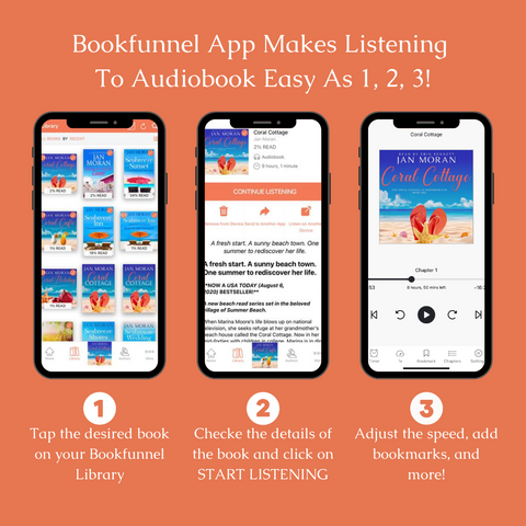 Listen to audiobooks using the Bookfunnel app in just 1, 2, 3!