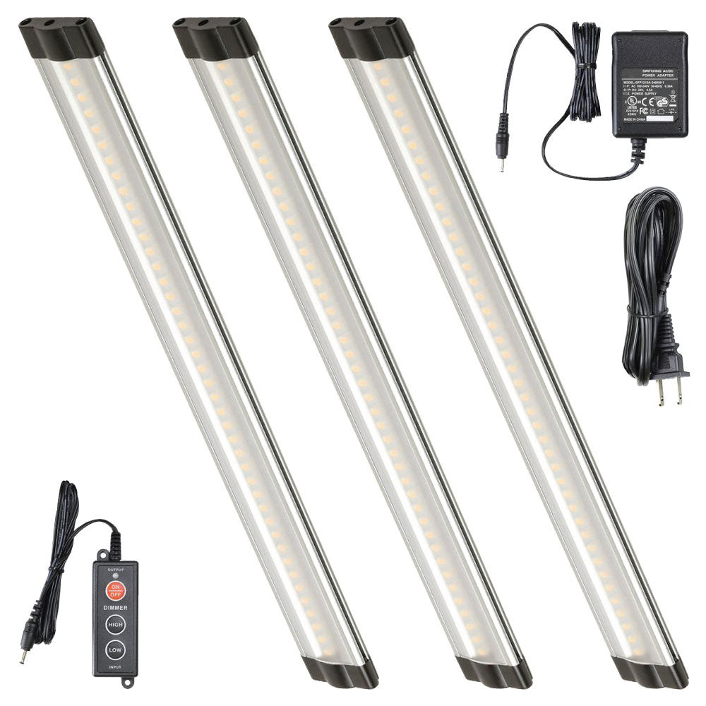 2-Bar Rechargeable Under Cabinet Lighting Kit, Warm White, 9”