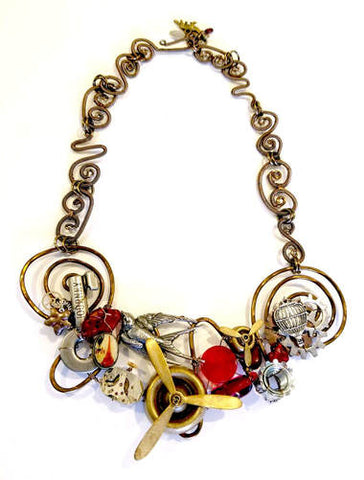 wire bib necklace