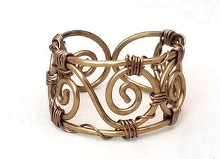 antique bronze filigree ring