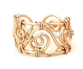 rose gold filigree ring