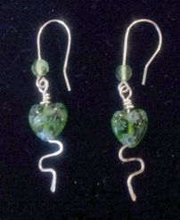 earrings with handmade ear wires