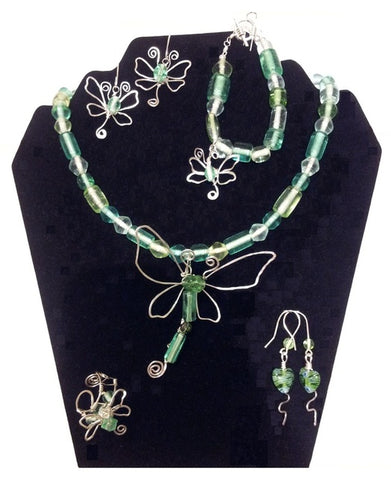 wire beaded jewelry with charms