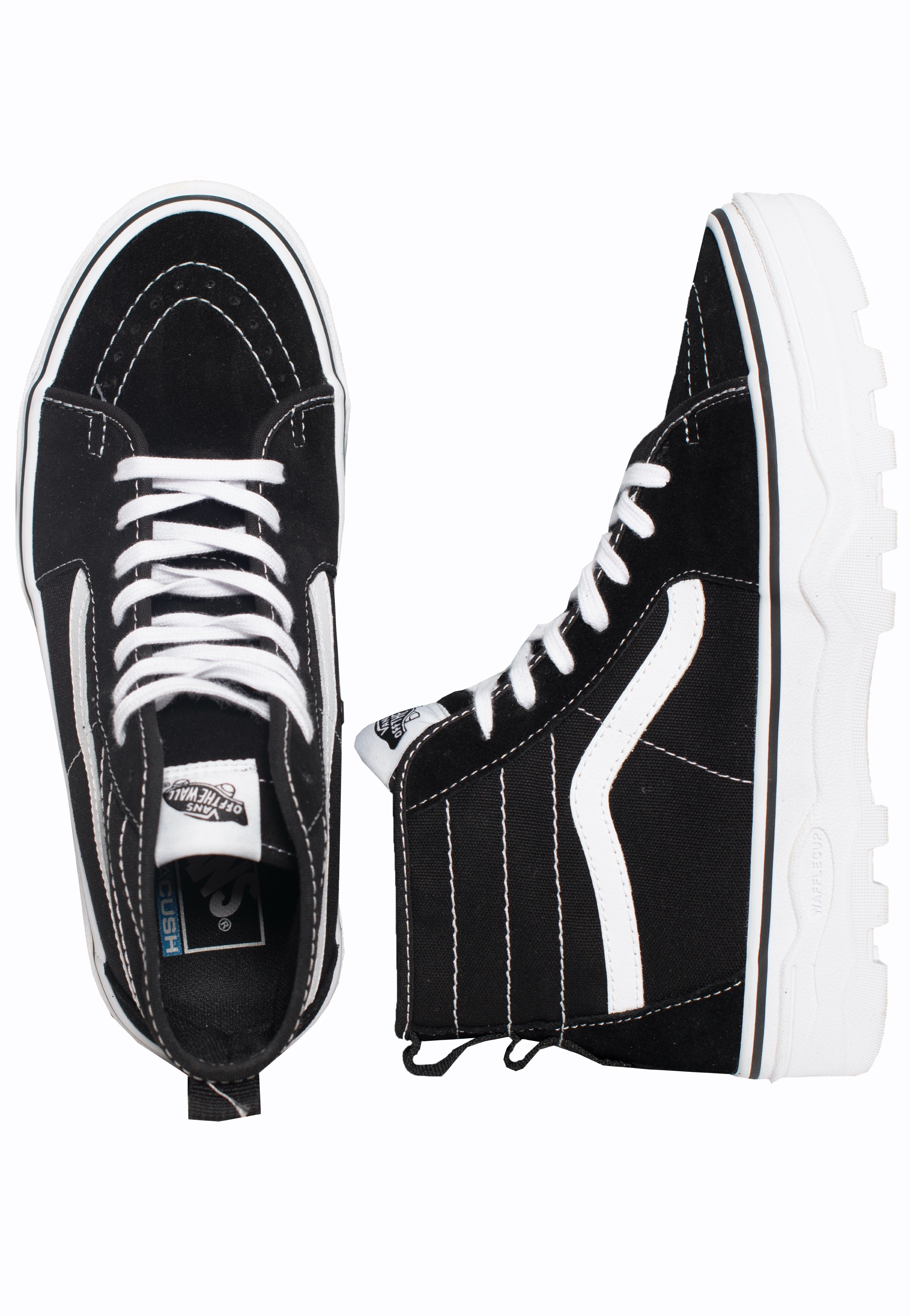 Vans - Sentry Sk8 Hi Black/White - Girl Schuhe - Schwarz - EU 38 - Textile, Leather/Textile/Gummi