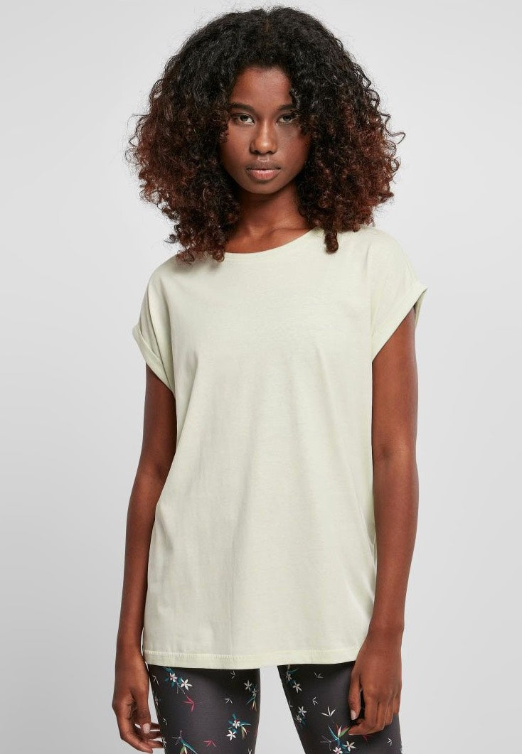 Urban Classics - Ladies Extended Shoulder Lightmint - T-Shirt - Grün - L - 100% Baumwolle,Jersey