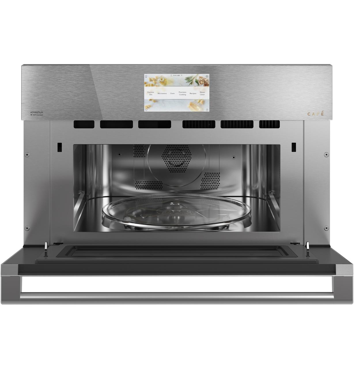 DISCONTINUED MODEL CLEARANCE! Café™ 1.5 Cu. Ft. Smart Countertop  Convection/Microwave Oven in Platinum Glass