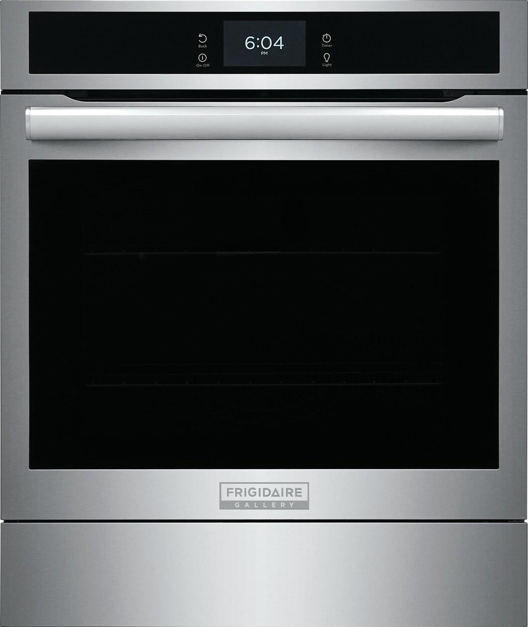 24 Single Electric Wall Oven with Air Fry Stainless Steel-GCWS2438AF
