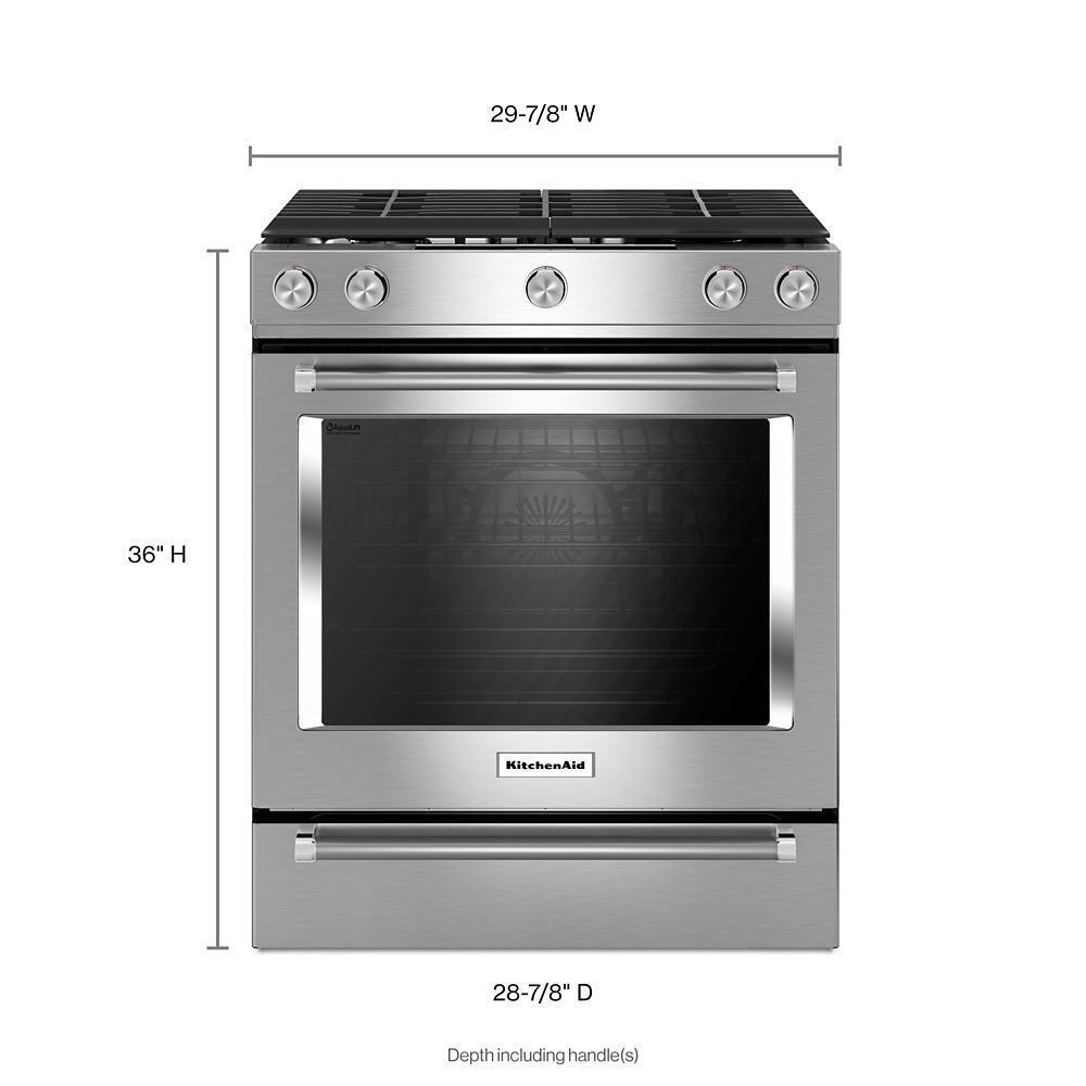 KitchenAid - KFED500EBS - 30-Inch 5 Burner Electric Double Oven Convection  Range