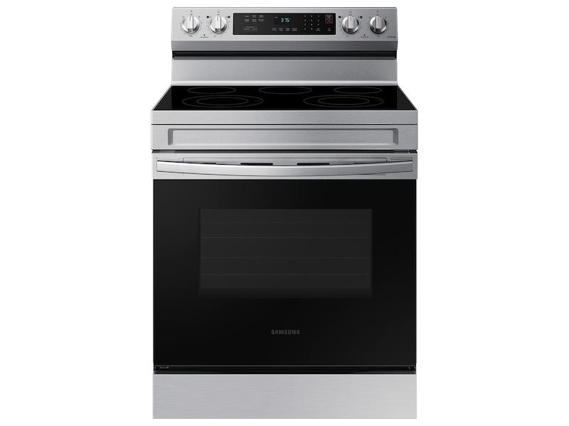 Samsung - 6.3 Cu. ft. Smart Freestanding Electric Range with Flex Duo , No-Preheat Air Fry & Griddle - Stainless Steel