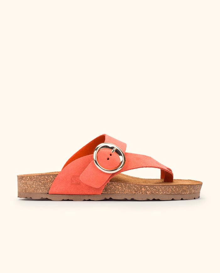 Flat sandal JERBA-113 brown