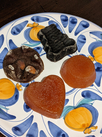 Quince paste - cotognata - at a market in Syracuse, Sicily