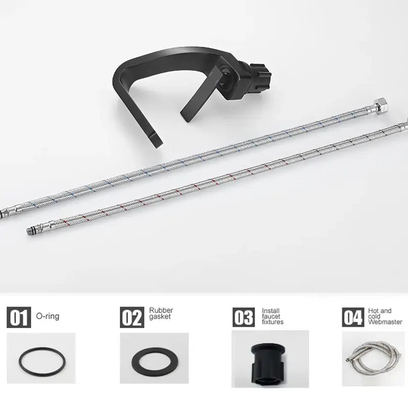 Grifo moderno negro para lavabo de baño