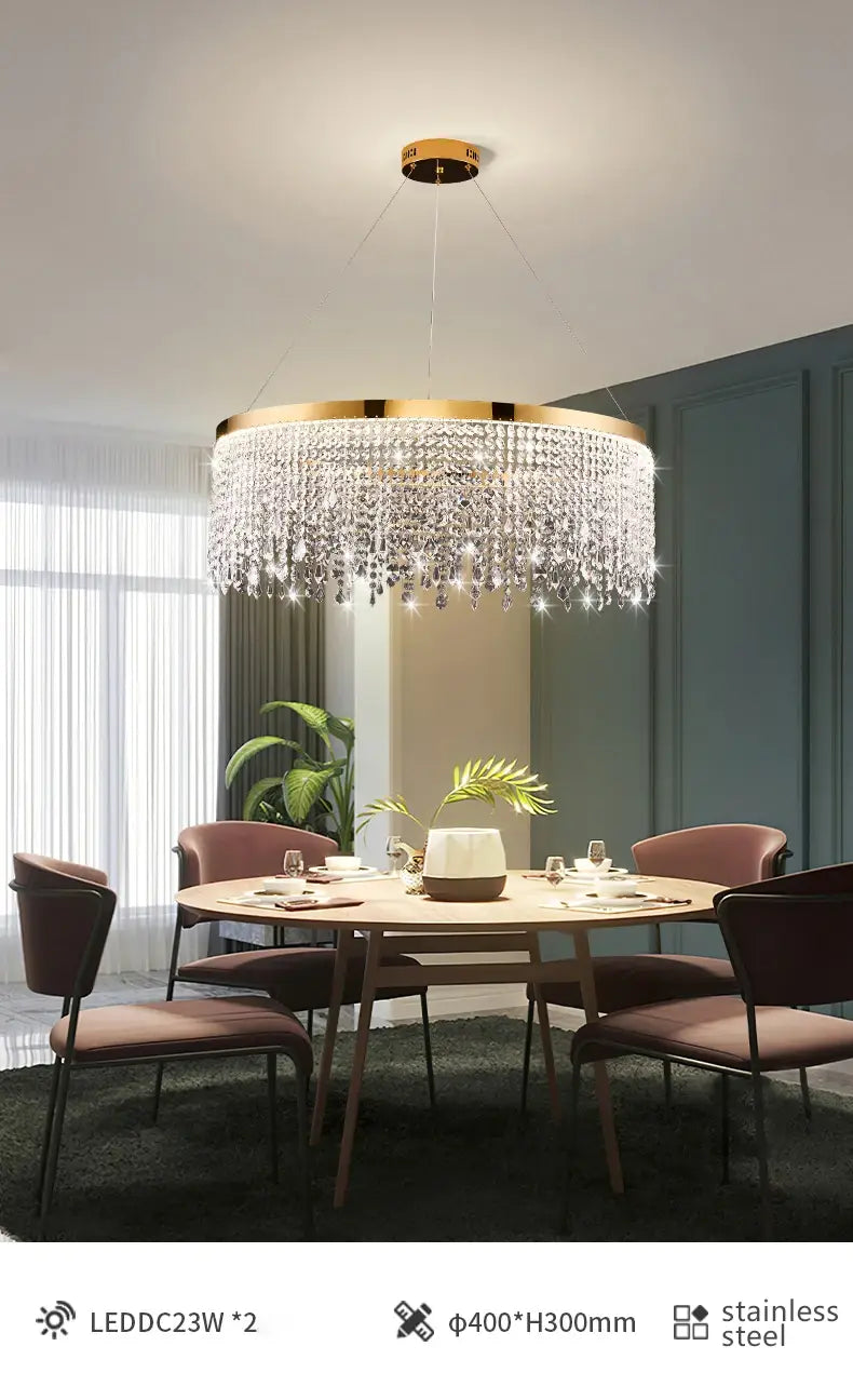 Luxury Crystal Chandelier Pendant Light Fixture
