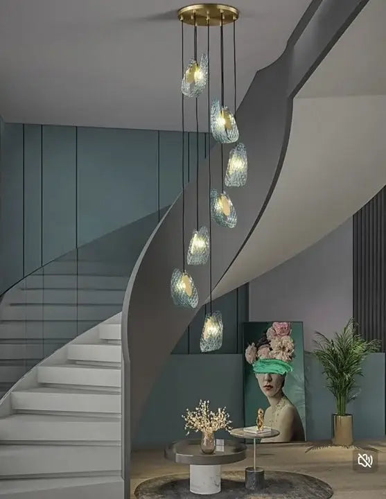 Blue Glass LED Pendant Lamps - Modern Designer Lighting
