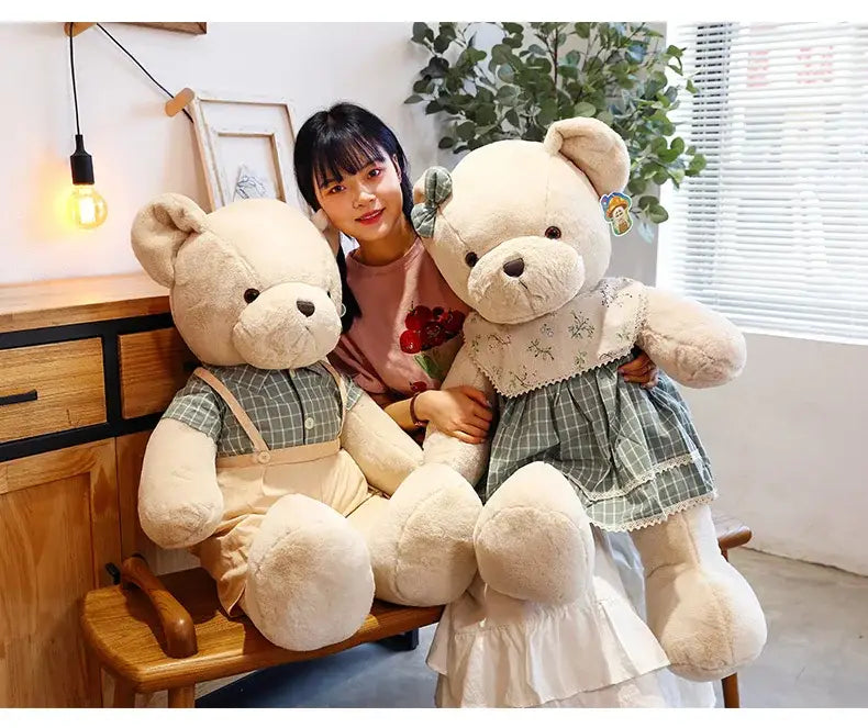 80cm Couple Bear Plush Toys Christmas Gift