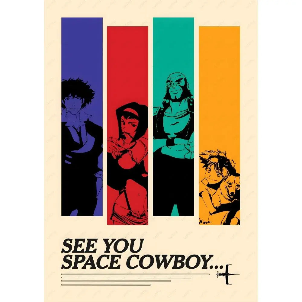 Retro Cowboy Bebop Anime Poster for Home Decor