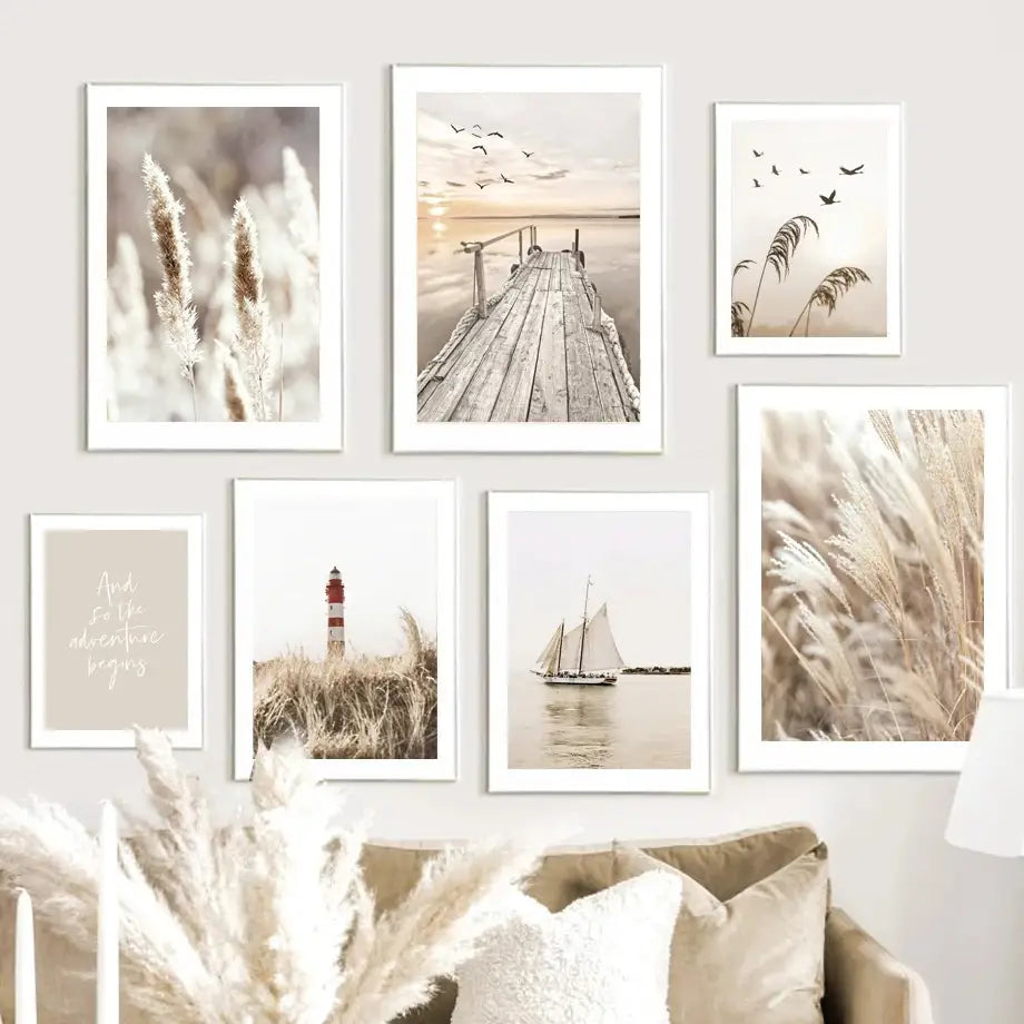 Beach Landscape Canvas Wall Art - Nordic Home Decor