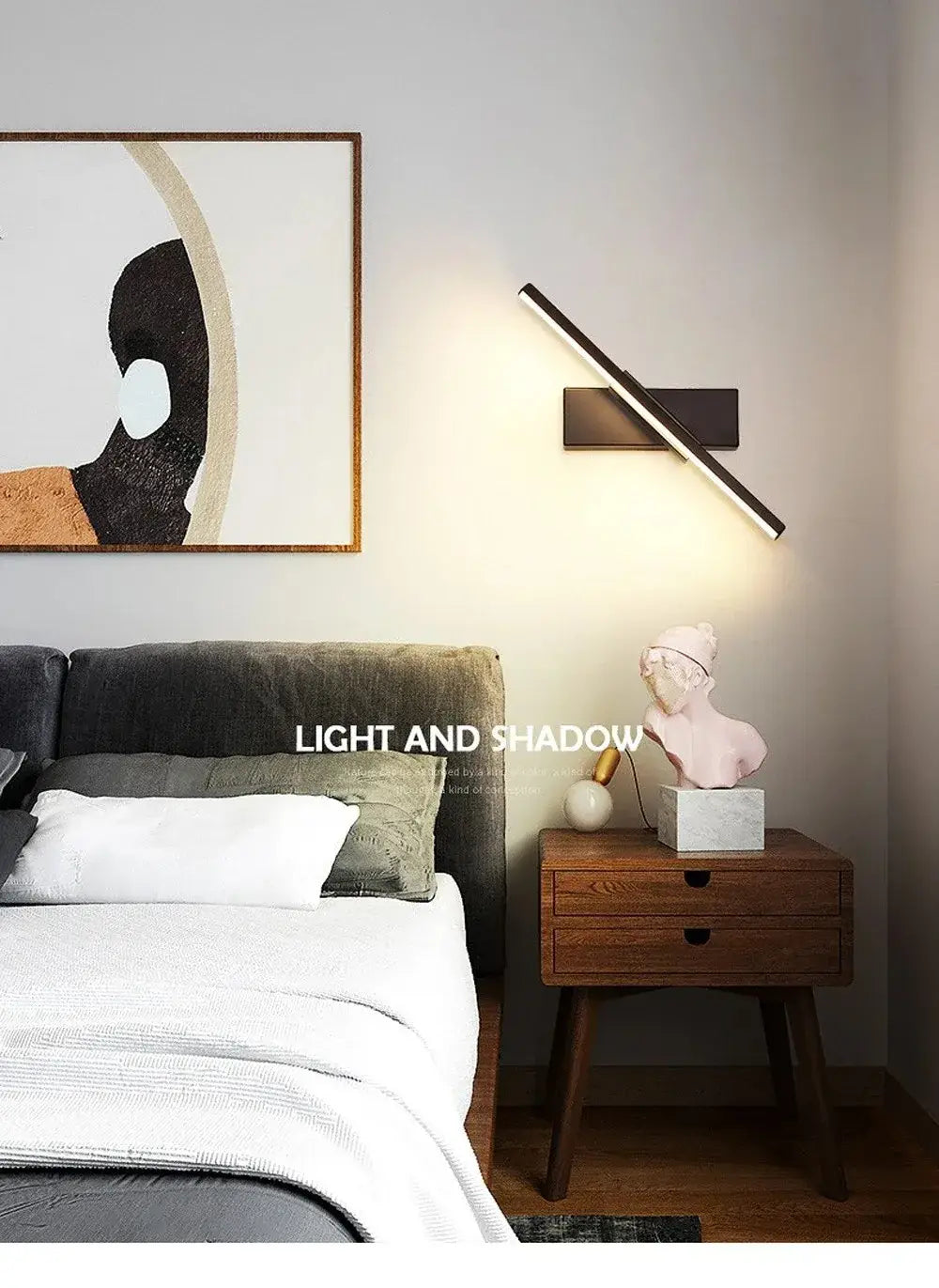 Led Black Rechargeable 330 Rotated Wall Sconce