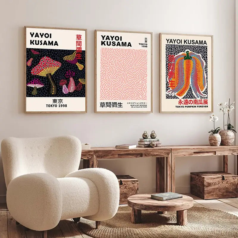 Japanese Abstract Art Canvas Print for Home Décor