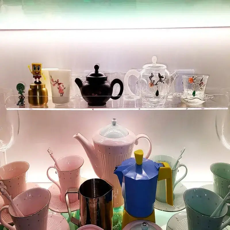 Organizador de pared con estantes de acrílico transparente de 20 a 50 cm