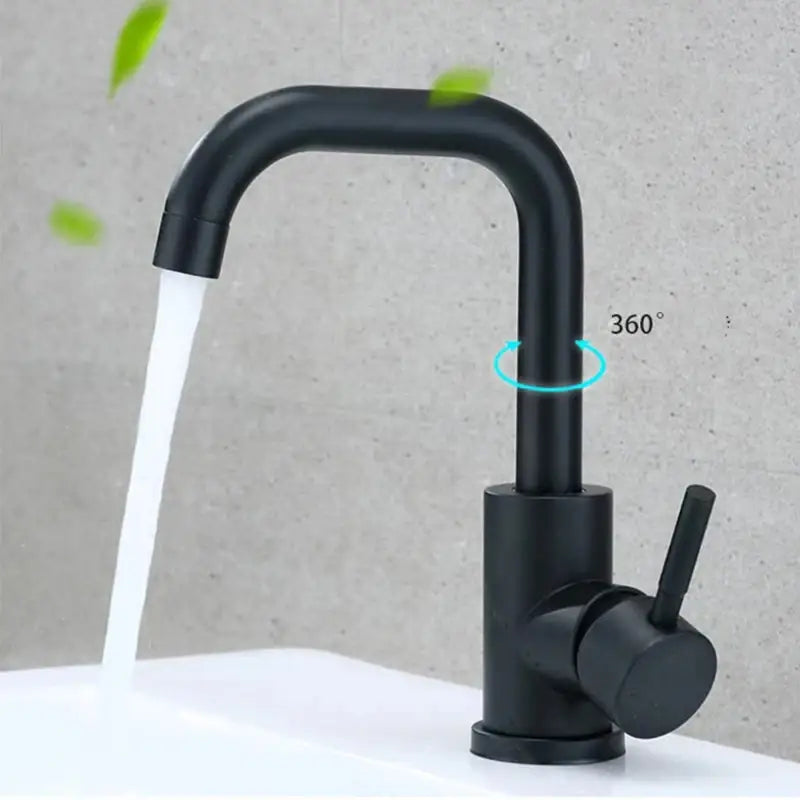 Grifo giratorio para lavabo de baño de acero inoxidable 304
