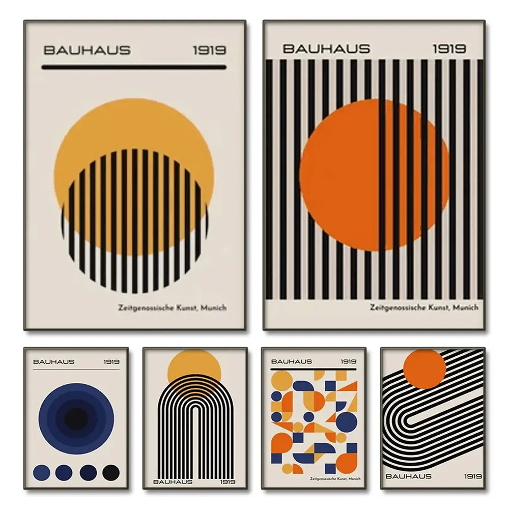 Modern Geometric Canvas Wall Art Prints